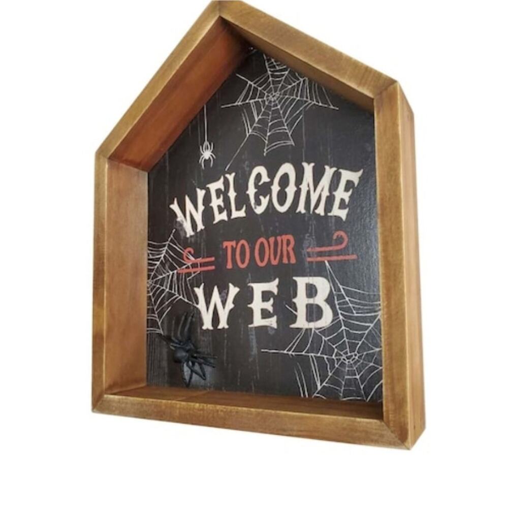 Ashland "Welcome To Our Web" Halloween Sign NWT